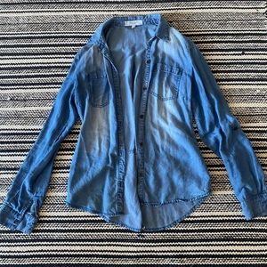 Denim oversized button down